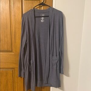 Sonoma Women's Charcoal Open Front Cardigan